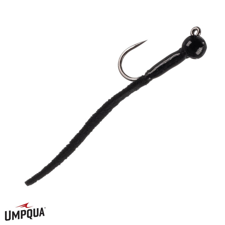 Jigged Leather Leech - Black - Flies - Fly Fish Food