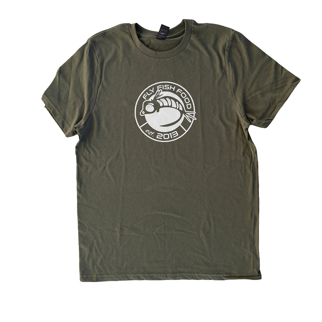 Fly Fish Food Anniversary Logo Shirt - Kids Green