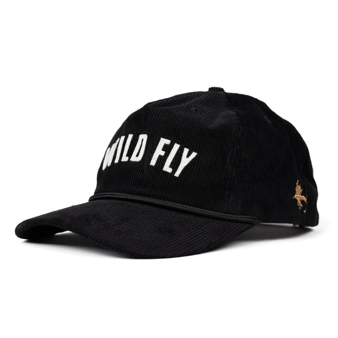 Wild Fly - Legacy Corduroy Snapback - Black - Hats - Fly Fish Food