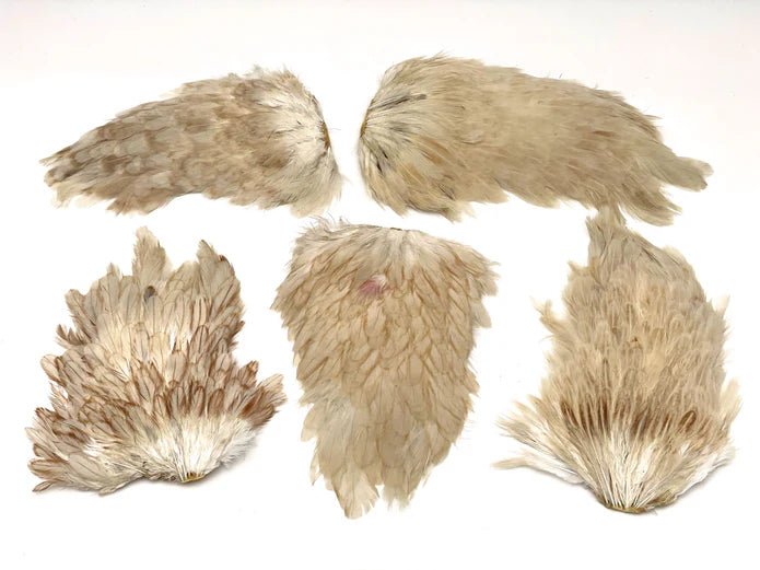Moonlit India Hen Back Saddles - Feathers &amp; Marabou - Fly Fish Food