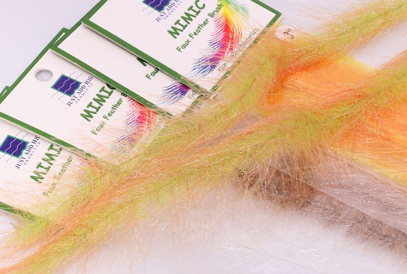 Mimic Faux Feather Brush - Synthetic Fibers & Flash - Fly Fish Food