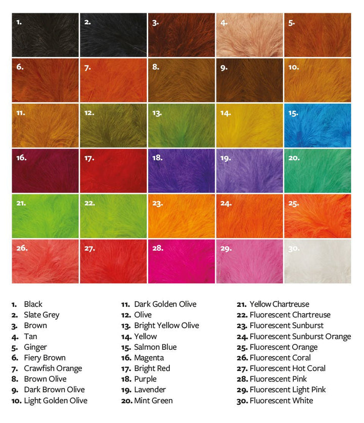 Fulling Mill Premium Selected Marabou - Feathers &amp; Marabou - Fly Fish Food