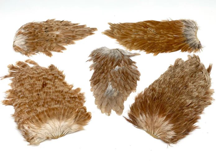 Moonlit India Hen Back Saddles - Feathers &amp; Marabou - Fly Fish Food