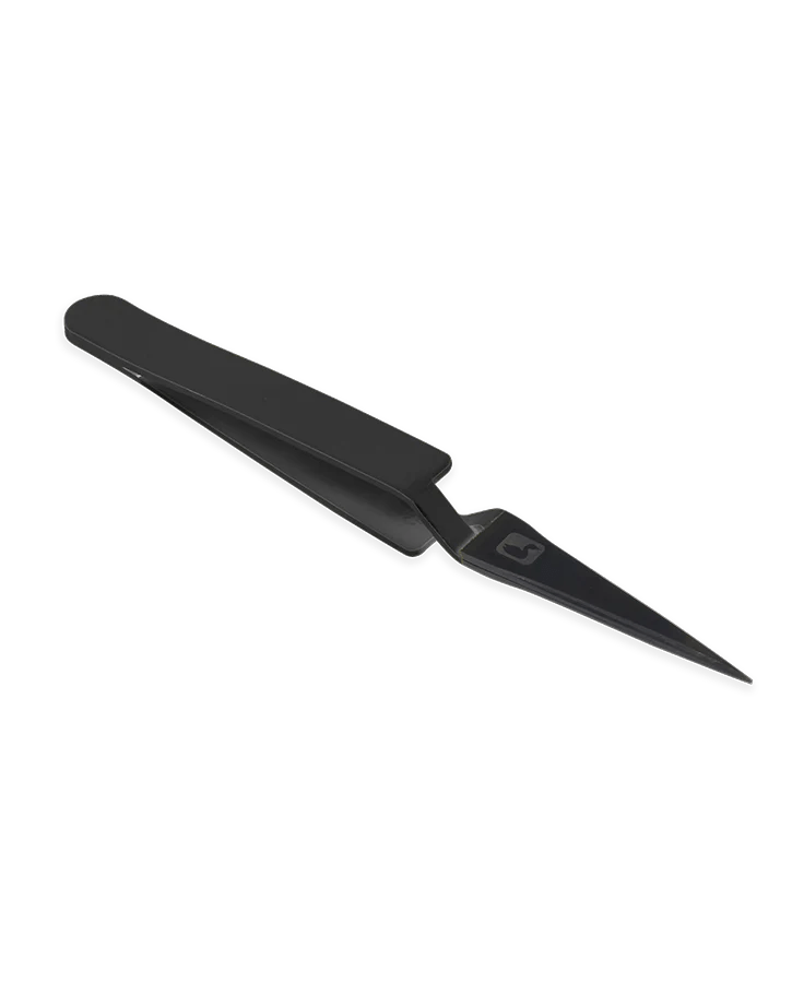 Loon Mini Straight D - Loop Tweezer - Black - Tools &amp; Vises - Fly Fish Food