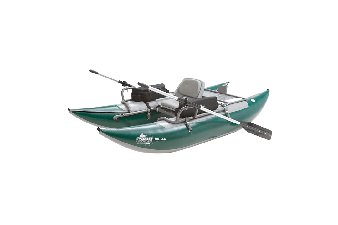 PAC 900 - Pontoon Boat - Green/Gray - Float Tubes &amp; Accessories - Fly Fish Food