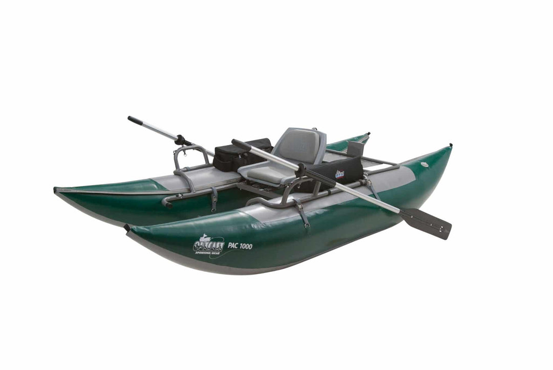 PAC 1000 - Pontoon Boat - Green/Gray - Float Tubes &amp; Accessories - Fly Fish Food