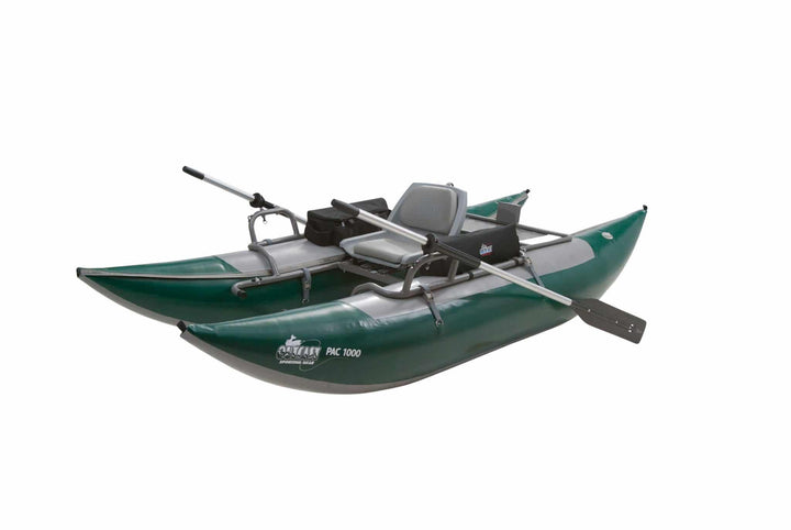 PAC 1000 - Pontoon Boat - Green/Gray - Float Tubes &amp; Accessories - Fly Fish Food