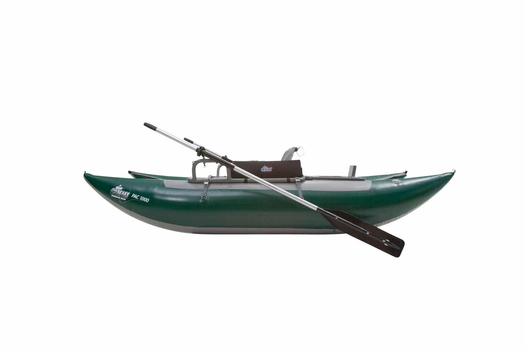 PAC 1000 - Pontoon Boat - Green/Gray - Float Tubes &amp; Accessories - Fly Fish Food