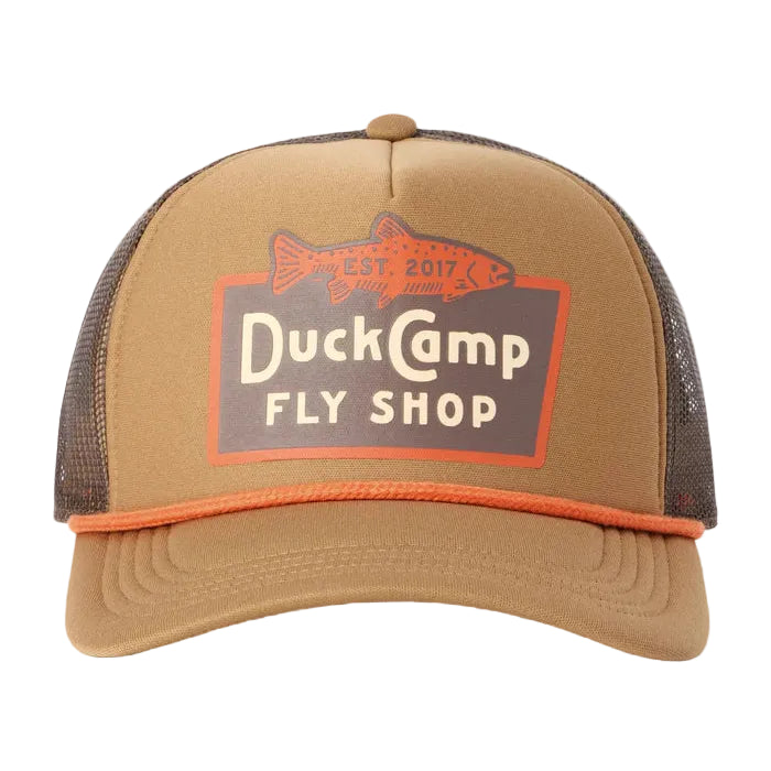 Duck Camp DC Fly Shop Retro Trucker Hat - Pintail Brown