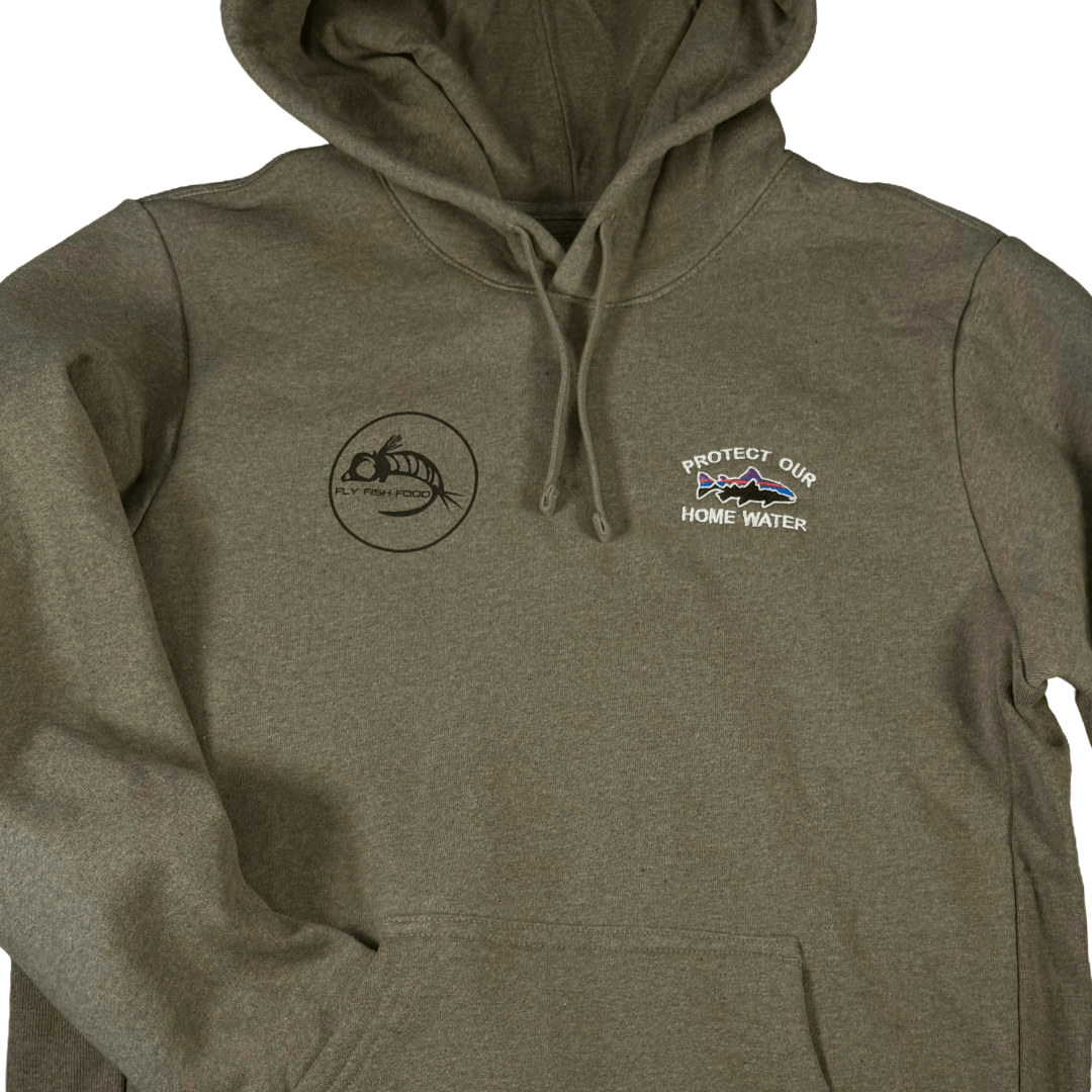 Fly Fish Food Logo - Patagonia - Home Water Trout Uprisal Hoody - River Rock Green - Apparel - Fly Fish Food