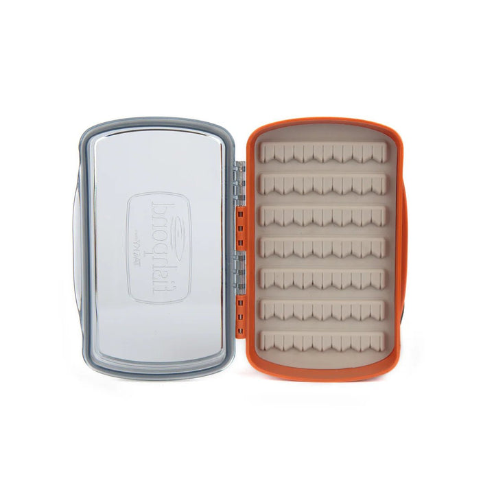 Tacky Pescador Fly Box - Small - Burnt Orange - Clear - Fly Boxes - Fly Fish Food