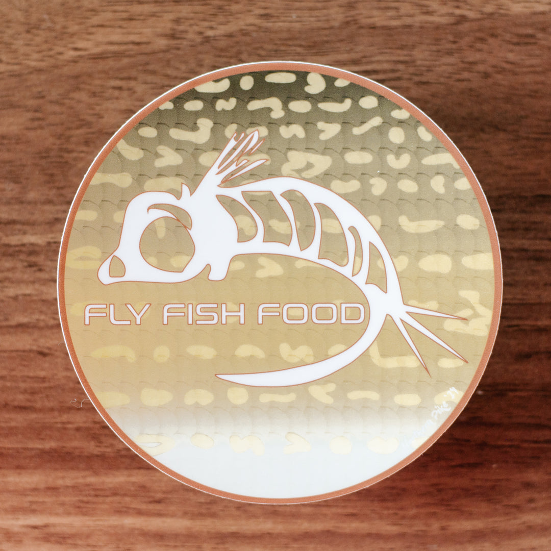 Fly Fish Food Sticker - Northern Pike (4") - Stickers - Fly Fish Food