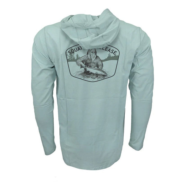 FFF Logo - RepYourWater Squatch and Release Badge Flolite Sun Hoody - Apparel - Fly Fish Food