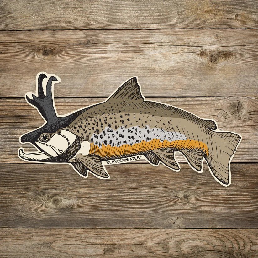 Rep Your Water - Troutalope Sticker - Stickers - Fly Fish Food