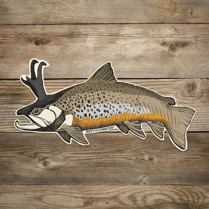 Rep Your Water - Troutalope Sticker - Stickers - Fly Fish Food