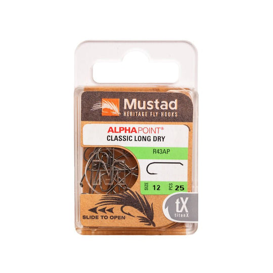 Mustad - Classic Long Dry Hook R43AP - Hooks & Shanks - Fly Fish Food