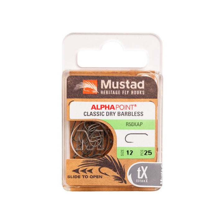 Mustad - Classic Dry Barbless Hook R50XAP - Hooks &amp; Shanks - Fly Fish Food