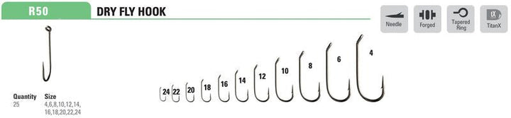 Mustad - Classic Dry Hook R50AP - Hooks &amp; Shanks - Fly Fish Food