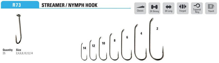 Mustad - Roar Streamer Hook R73AP - Hooks &amp; Shanks - Fly Fish Food