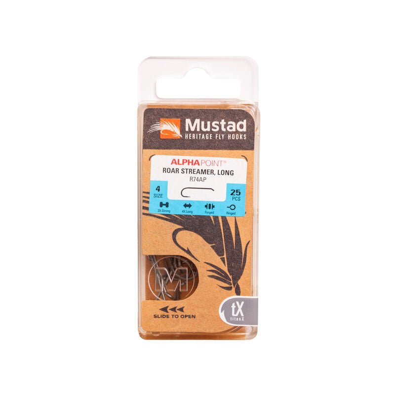 Mustad - Roar Streamer Long Hook R74AP - Hooks &amp; Shanks - Fly Fish Food