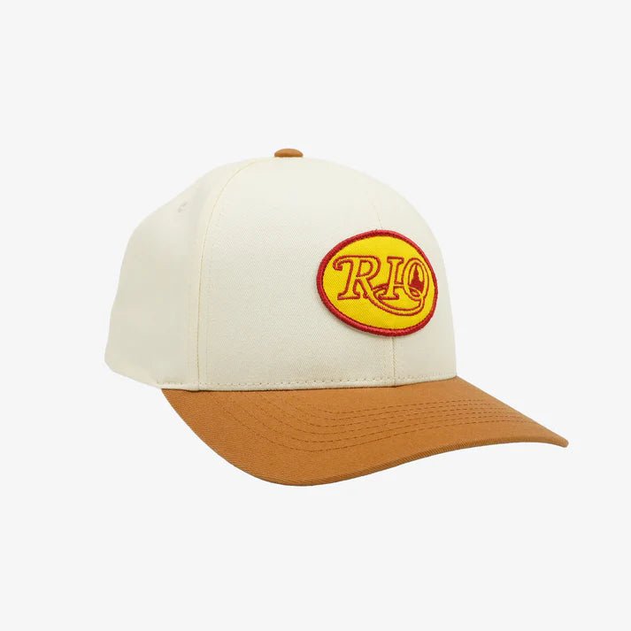 RIO Retro Logo Twill Snapback Hat - Ivory - Hats - Fly Fish Food
