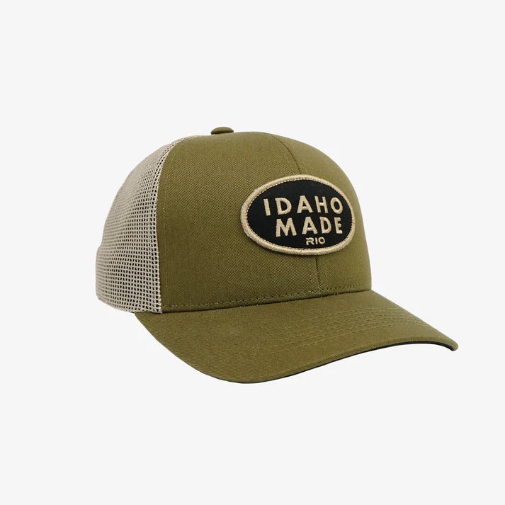 RIO Idaho Made Trucker Hat - Olive Khaki - Hats - Fly Fish Food