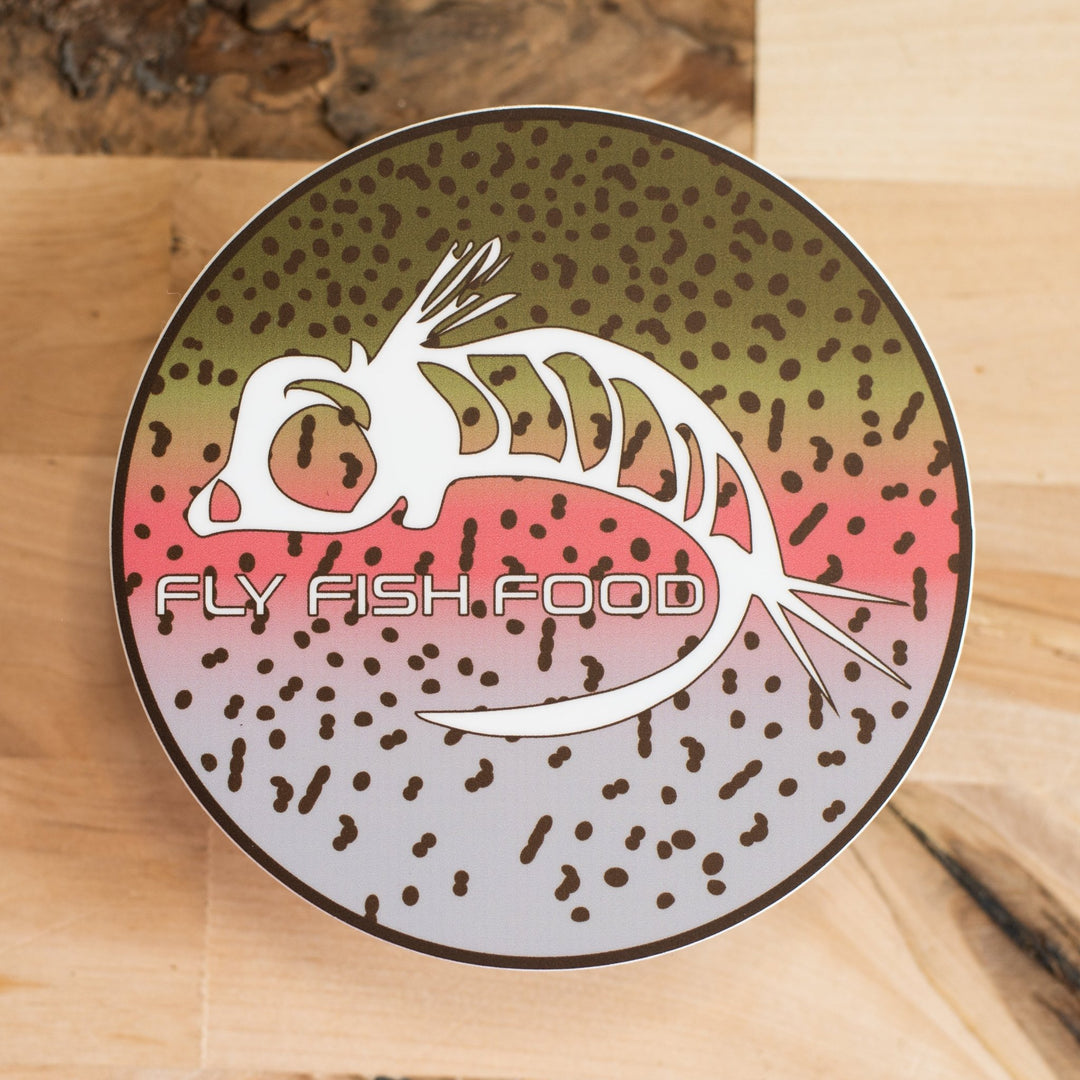 Fly Fish Food Sticker - Rainbow Trout (4") - Stickers - Fly Fish Food