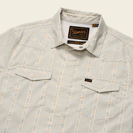 Howler Bros - H Bar Tech Longsleeve - Mosquero Stripe: Off White - Apparel - Fly Fish Food
