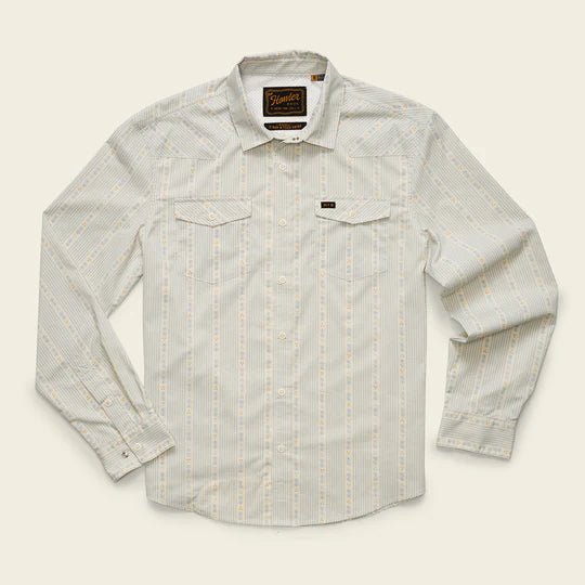 Howler Bros - H Bar Tech Longsleeve - Mosquero Stripe: Off White - Apparel - Fly Fish Food