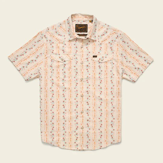 Howler Bros - H Bar B Snapshirt - Hibiscus Ribbons: Riverbed Oxford - Apparel - Fly Fish Food