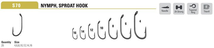 Mustad - Classic Wet Hook S70AP - Hooks &amp; Shanks - Fly Fish Food