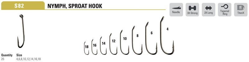Mustad - Heavy Nymph S82AP - Hooks &amp; Shanks - Fly Fish Food