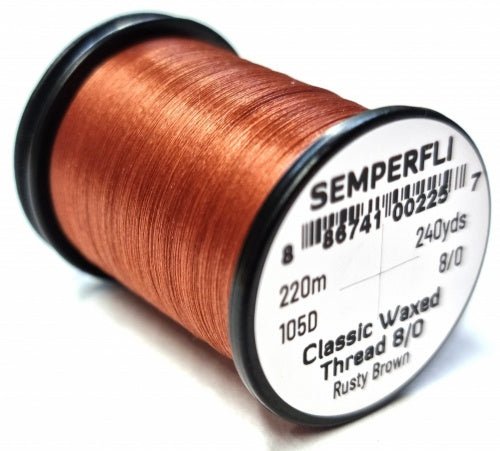 Semperfli Classic Waxed Thread - 8/0 Bulk Spool - Thread - Fly Fish Food