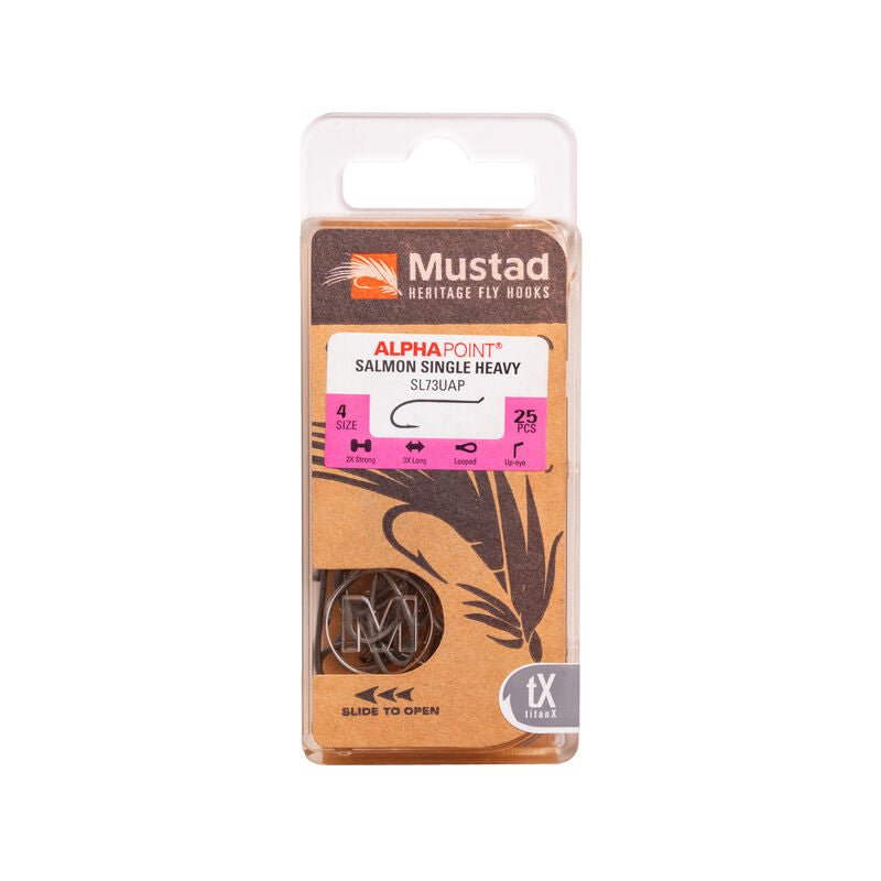 Mustad - Salmon Single Heavy Hook SL73UAP - Hooks &amp; Shanks - Fly Fish Food