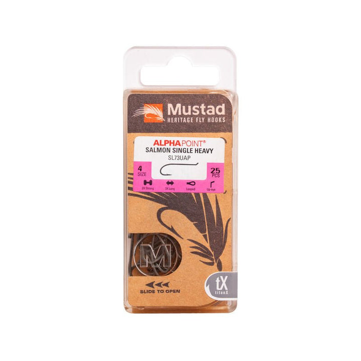 Mustad - Salmon Single Heavy Hook SL73UAP - Hooks &amp; Shanks - Fly Fish Food