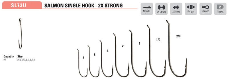 Mustad - Salmon Single Heavy Hook SL73UAP - Hooks & Shanks - Fly Fish Food