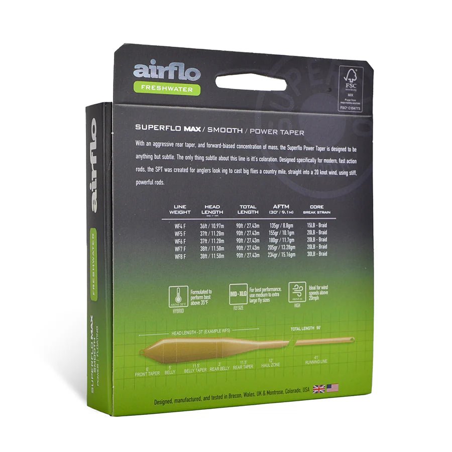Airflo Superflo Max - Power Taper - Camo Green/Caddis - Fly Lines - Fly Fish Food