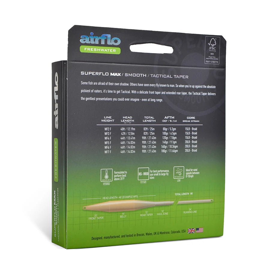 Airflo Superflo Max - Tactical Taper - Bamboo/Watery Olive - Fly Lines - Fly Fish Food