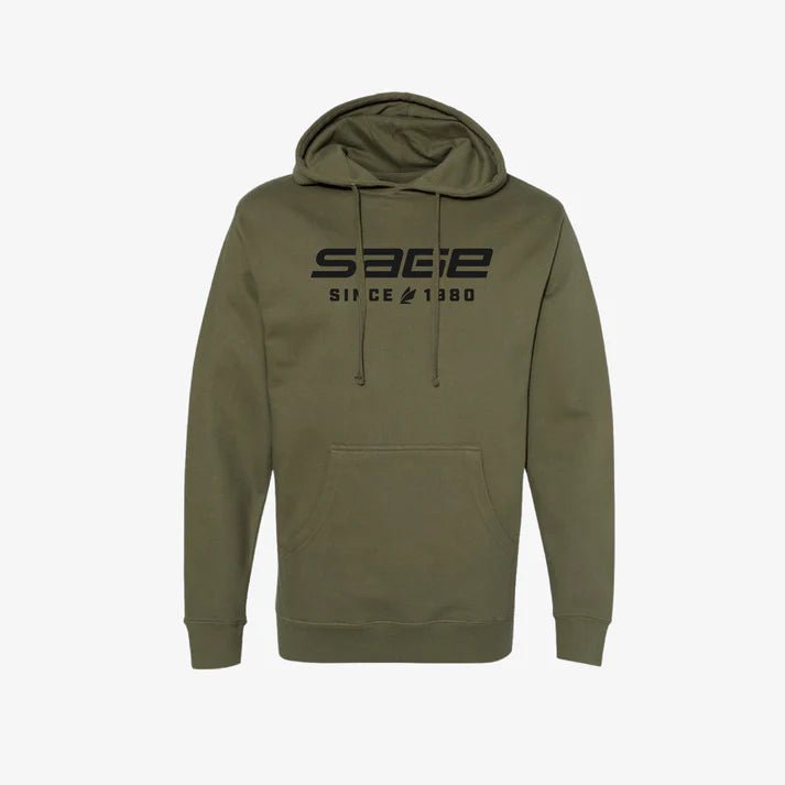 Sage Since 1980 Hoodie - Army - Apparel - Fly Fish Food