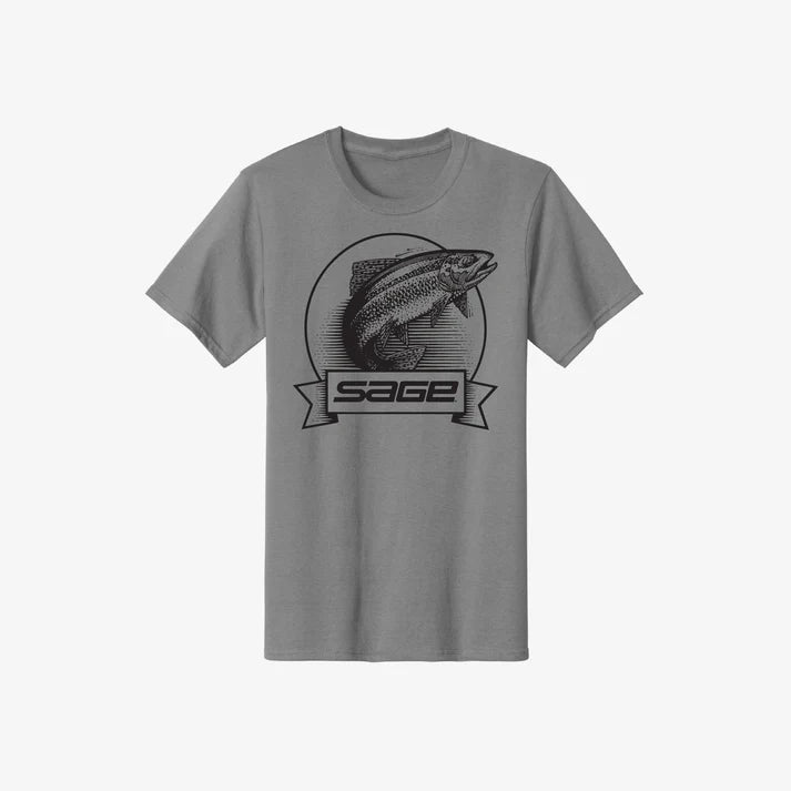 Sage Heritage Tee - Gray - Apparel - Fly Fish Food
