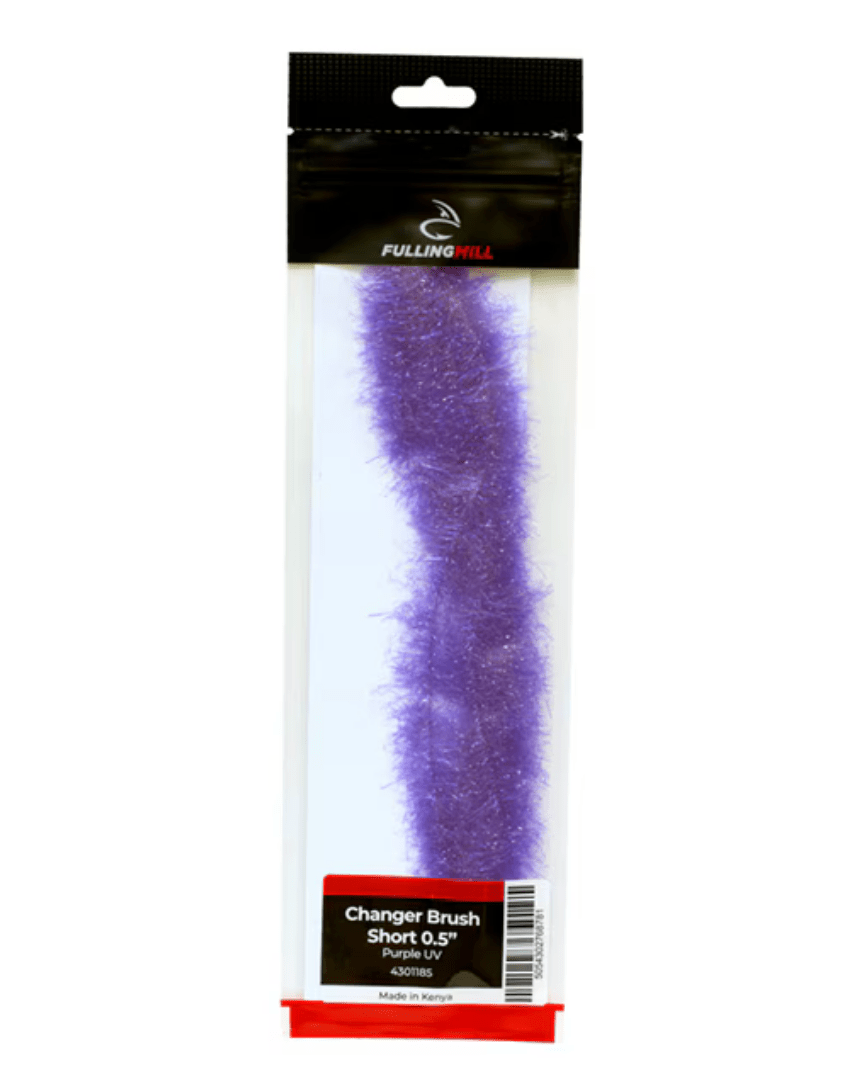 Fulling Mill Changer Brush - Short - Synthetic Fibers & Flash - Fly Fish Food