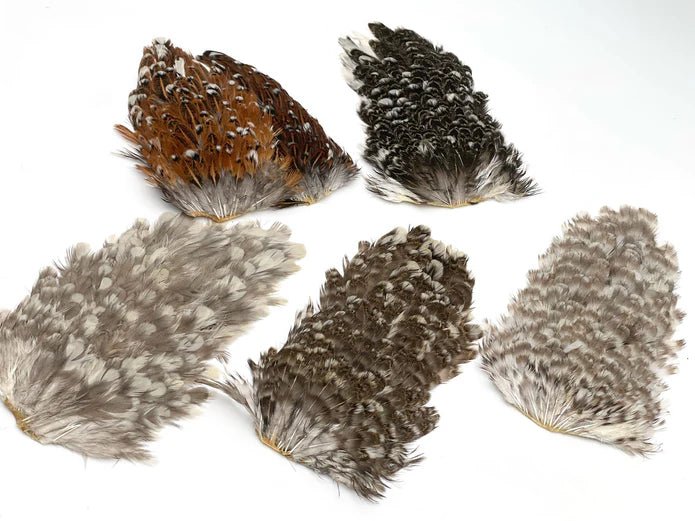 Moonlit India Hen Back Saddles - Feathers &amp; Marabou - Fly Fish Food