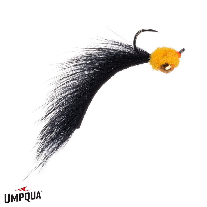 Sunny Side Leech - Black/Fl. Orange - Flies - Fly Fish Food