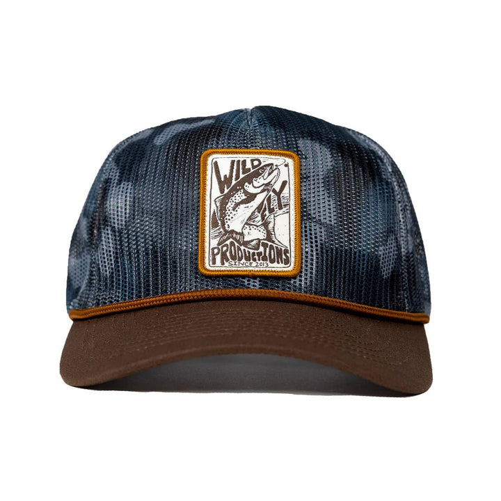 Wild Fly - Trout Badge All Mesh Hat - Camo - Hats - Fly Fish Food
