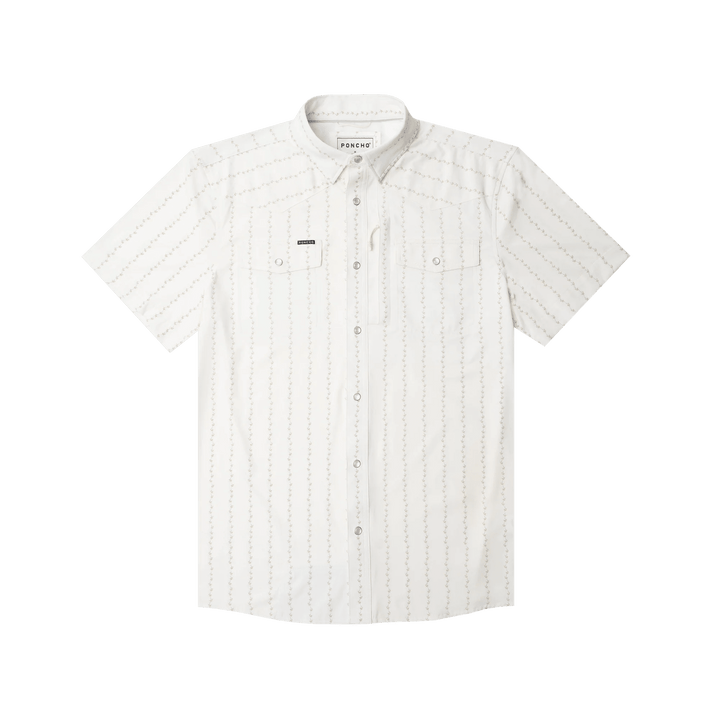 Poncho - The 1836 - White Blue Bonnet Stripe - Apparel - Fly Fish Food