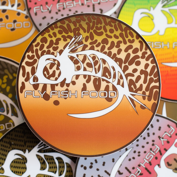 Fly Fish Food Sticker - Tiger Trout (4") - Stickers - Fly Fish Food