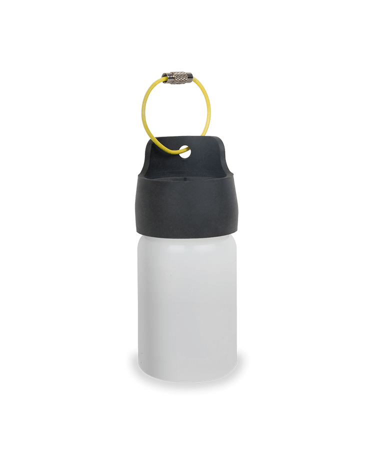 Loon Trash Topper on a floatant bottle