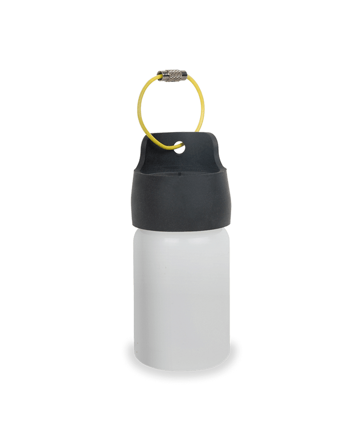 Loon Trash Topper on a floatant bottle