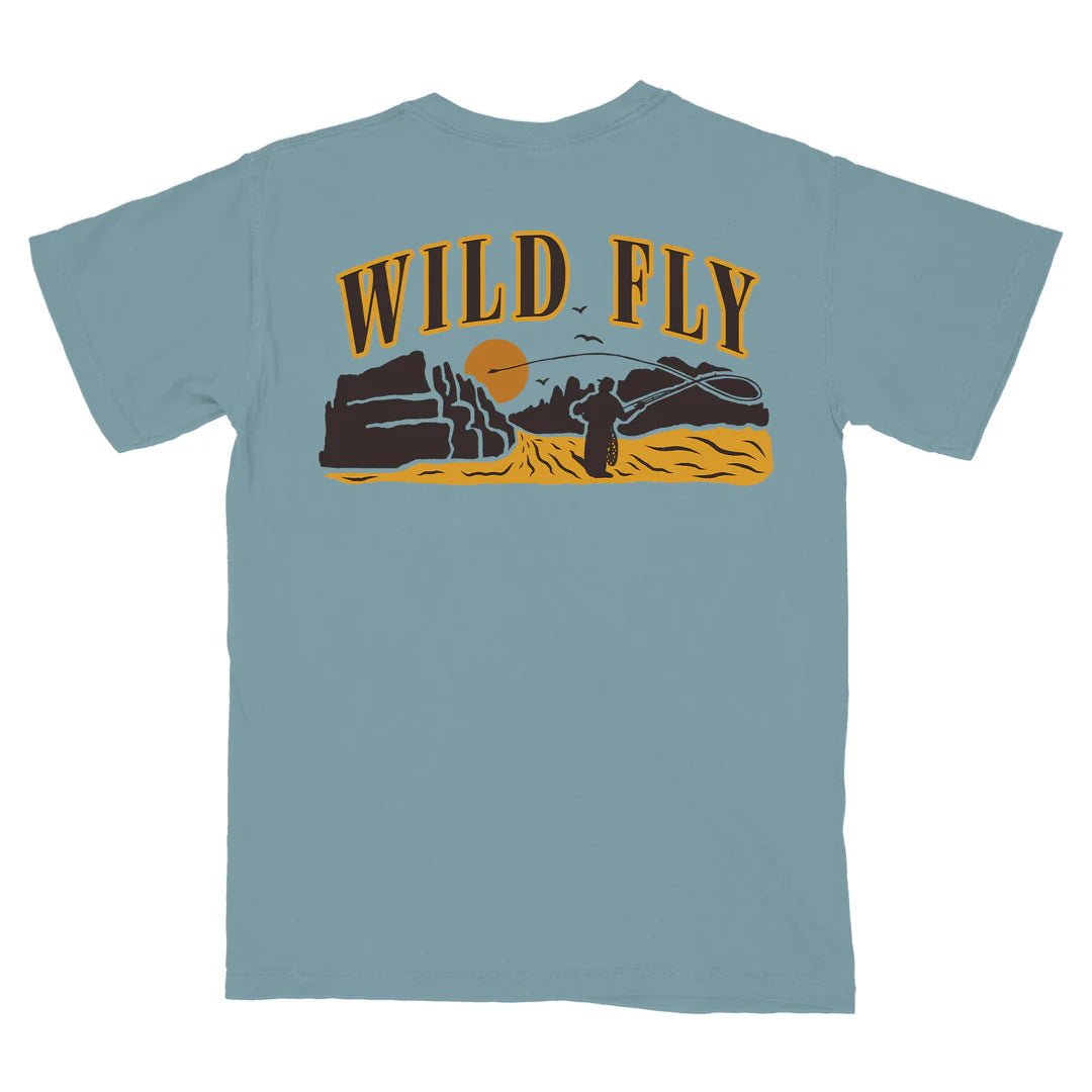 Wild Fly - Uncle Scott Tee - Dusty Teal - Apparel - Fly Fish Food