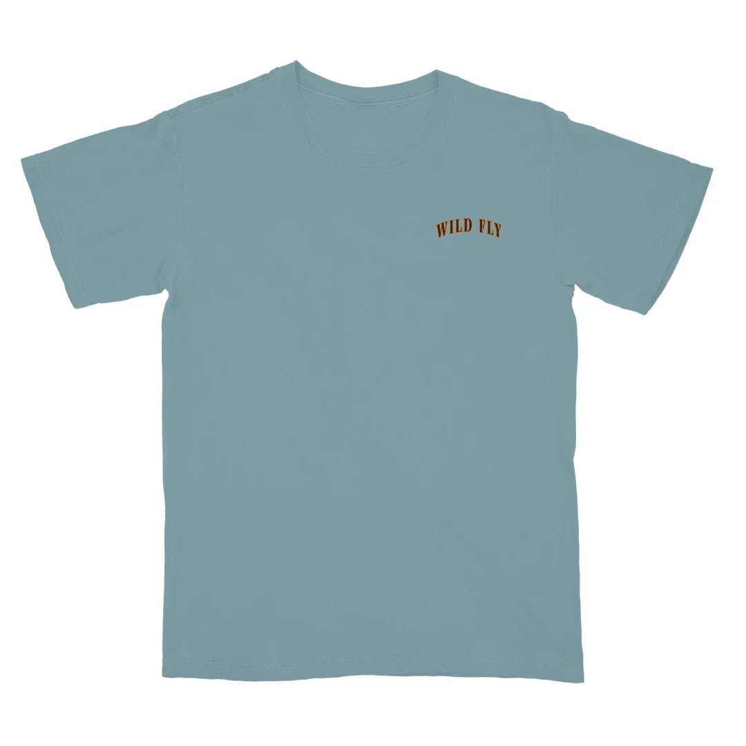 Wild Fly - Uncle Scott Tee - Dusty Teal - Apparel - Fly Fish Food